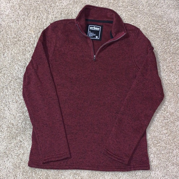 urban pipeline Other - Men’s Urban Pipeline Maroon Fleece Half Zip Sweater Size Small